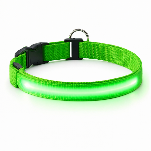 GlowGuard LED Collar - Green